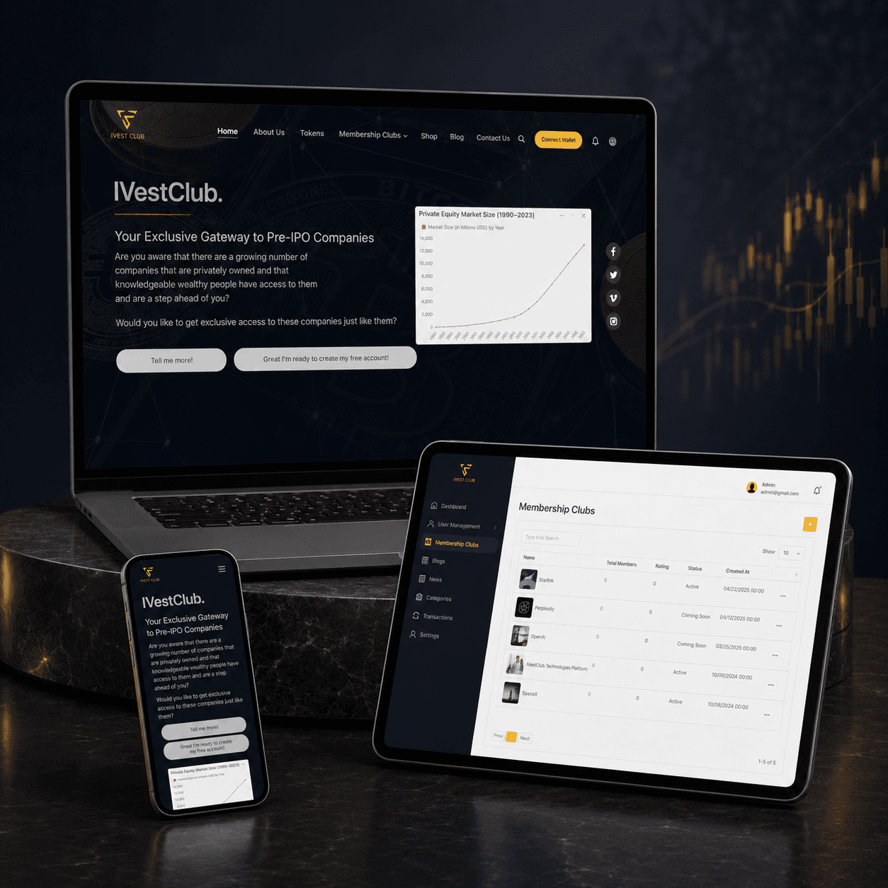 iVest Club project preview